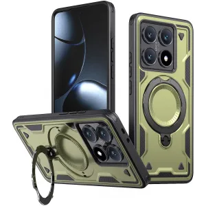 Phonesta MagLock Armor Back Cover Hülle Ring und MagSafe für Xiaomi 14T - Grün