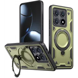 Phonesta MagLock Armor Back Cover Hülle Ring und MagSafe für Xiaomi 14T Pro - Grün