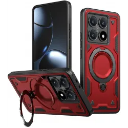 Phonesta MagLock Armor Back Cover Hülle Ring und MagSafe für Xiaomi 14T Pro - Rot
