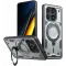 Phonesta MagLock Armor Back Cover Hülle Ring und MagSafe für Xiaomi Poco X6 Pro - Grau