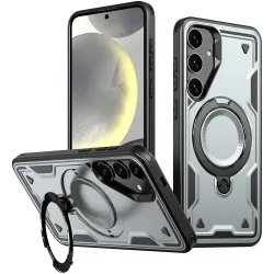 Phonesta MagLock Armor Back Cover Hülle Ring und MagSafe für Samsung Galaxy S25/S24 - Grau