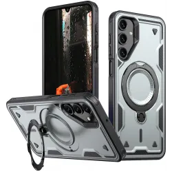 Phonesta MagLock Armor Back Cover Hülle Ring und MagSafe für Samsung Galaxy A16 - Grau