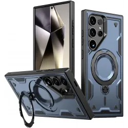 Phonesta MagLock Armor Back Cover Hülle Ring und MagSafe für Samsung Galaxy S24 Ultra - Dunkelblau