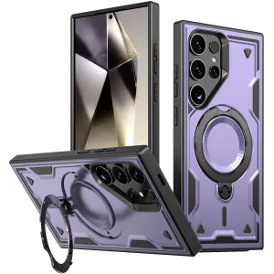 Phonesta MagLock Armor Back Cover Hülle Ring und MagSafe für Samsung Galaxy S24 Ultra - Lila