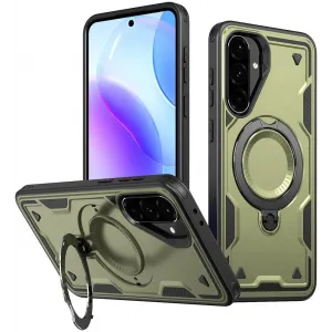 Phonesta MagLock Armor Back Cover Hülle Ring und MagSafe für Samsung Galaxy A36/A56 - Grün
