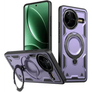 Phonesta MagLock Armor Back Cover Hülle Ring und MagSafe für Xiaomi Poco F7 Pro/F7 Ultra - Lila