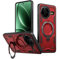 Phonesta MagLock Armor Back Cover Hülle Ring und MagSafe für Xiaomi Poco F7 Pro/F7 Ultra - Rot