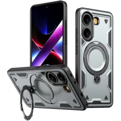 Phonesta MagLock Armor Back Cover Hülle Ring und MagSafe für Xiaomi Poco X7 Pro - Grau