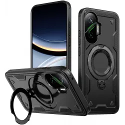 Phonesta MagLock Armor Back Cover Hülle Ring und MagSafe für Xiaomi Poco F7 - Schwarz