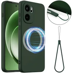 Phonesta Royale Liquid Silikon Back Cover Hülle mit MagSafe für OnePlus 15R - Dunkelgrün