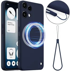 Phonesta Royale Liquid Silikon Back Cover Hülle mit MagSafe für Nothing Phone (3a) Lite - Dunkelblau