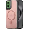 Phonesta Retro Vegan Leder MagSafe Back Cover Hülle für Motorola Moto G35 - Rosa