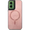 Phonesta Retro Vegan Leder MagSafe Back Cover Hülle für Motorola Moto G35 - Rosa 2