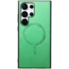 Phonesta Retro Vegan Leder MagSafe Back Cover Hülle für Samsung Galaxy S25 Ultra - Grün 4