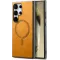 Phonesta Retro Vegan Leder MagSafe Back Cover Hülle für Samsung Galaxy S25 Ultra - Orange