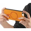 Phonesta Retro Vegan Leder MagSafe Back Cover Hülle für Apple iPhone 17e/16e - Orange 2