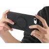 Phonesta Retro Vegan Leder MagSafe Back Cover Hülle für Apple iPhone 17e/16e - Schwarz 2