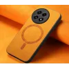 Phonesta Retro Vegan Leder MagSafe Back Cover Hülle für OnePlus 13 - Orange 4