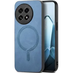 Phonesta Retro Vegan Leder MagSafe Back Cover Hülle für OnePlus 13R - Blau