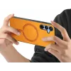 Phonesta Retro Vegan Leder MagSafe Back Cover Hülle für Samsung Galaxy A16 - Orange 3
