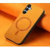 Phonesta Retro Vegan Leder MagSafe Back Cover Hülle für Samsung Galaxy A16 - Orange 4