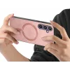 Phonesta Retro Vegan Leder MagSafe Back Cover Hülle für Samsung Galaxy S24 FE - Rosa 3