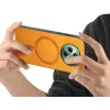 Phonesta Retro Vegan Leder MagSafe Back Cover Hülle für Oppo Reno12 F/Reno12 FS - Orange 3