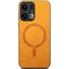 Phonesta Retro Vegan Leder MagSafe Back Cover Hülle für Oppo Reno13 Pro - Orange 2