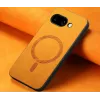 Phonesta Retro Vegan Leder MagSafe Back Cover Hülle für Google Pixel 9a - Orange 4