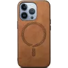 Phonesta Retro Vegan Leder MagSafe Back Cover Hülle für Apple iPhone 16 Pro - Braun 3