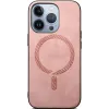 Phonesta Retro Vegan Leder MagSafe Back Cover Hülle für Apple iPhone 16 Pro - Rosa 3