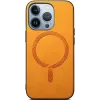 Phonesta Retro Vegan Leder MagSafe Back Cover Hülle für Apple iPhone 16 Pro Max - Orange 3