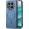 Phonesta Retro Vegan Leder MagSafe Back Cover Hülle für Xiaomi Redmi Note 14 Pro Plus - Blau