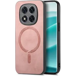 Phonesta Retro Vegan Leder MagSafe Back Cover Hülle für Xiaomi Redmi Note 14 Pro Plus - Rosa