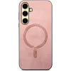 Phonesta Retro Vegan Leder MagSafe Back Cover Hülle für Samsung Galaxy A36/A56 - Rosa 2