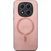 Phonesta Retro Vegan Leder MagSafe Back Cover Hülle für Xiaomi Redmi Note 14 Pro 5G / Xiaomi Poco X7 - Rosa 2