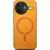 Phonesta Retro Vegan Leder MagSafe Back Cover Hülle für Xiaomi Poco F7 Ultra - Orange 2