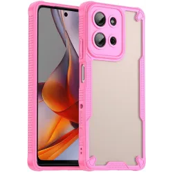Phonesta Shockproof Armor Back Cover Hülle für Motorola Moto G75 - Rosa