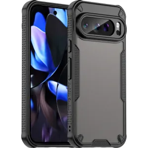 Phonesta Shockproof Armor Back Cover Hülle für Google Pixel 9 Pro - Schwarz