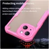 Phonesta Shockproof Armor Back Cover Hülle für Apple iPhone 15 - Rosa 4