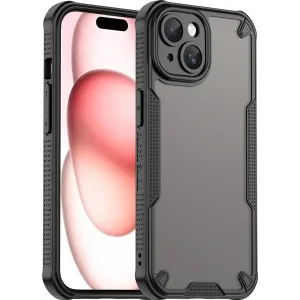 Phonesta Shockproof Armor Back Cover Hülle für Apple iPhone 15 - Schwarz