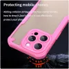 Phonesta Shockproof Armor Back Cover Hülle für Apple iPhone 15 Pro - Rosa 4