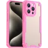Phonesta Shockproof Armor Back Cover Hülle für Apple iPhone 15 Pro Max - Rosa