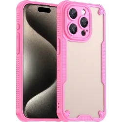 Phonesta Shockproof Armor Back Cover Hülle für Apple iPhone 15 Pro Max - Rosa