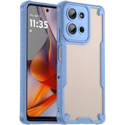 Phonesta Shockproof Armor Back Cover Hülle für Motorola Moto G75 - Blau