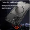 Phonesta Shockproof Armor Back Cover Hülle mit MagSafe für HONOR 600 - Schwarz 3