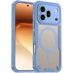 Phonesta Shockproof Armor Back Cover Hülle mit MagSafe für HONOR 600 Pro - Blau