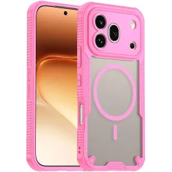 Phonesta Shockproof Armor Back Cover Hülle mit MagSafe für HONOR 600 Pro - Rosa