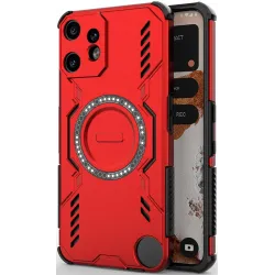 Phonesta Shield Armor Back Cover Hülle mit MagSafe für Nothing CMF Phone 2 Pro - Rot
