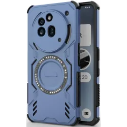 Phonesta Shield Armor Back Cover Hülle mit MagSafe für Nothing Phone (3a) Pro - Blau